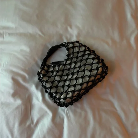 Zara Set - Black Knotted Mesh Heels & Mini Bag - Picture 12 of 12